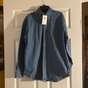 NWT Ralph Lauren Sport Jean Button down shirt